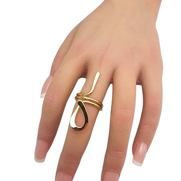 18K Yellow Gold ANKH Cross Ring #22850 - Picture 2 of 6